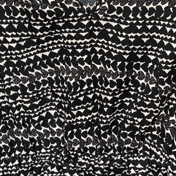 H&M Black & White Heart Print Dress - Picture 2 of 2